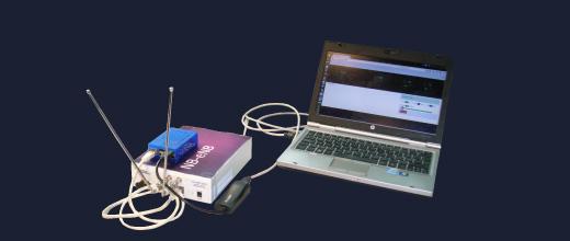 laptop connected to ICT equipment